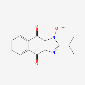 molecular formula C15H14N2O3 B11038772 2-Isopropyl-1-methoxy-1H-naphtho[2,3-D]imidazole-4,9-dione 