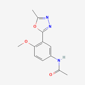 N-[4-methoxy-3-(5-methyl-1,3,4-oxadiazol-2-yl)phenyl]acetamide