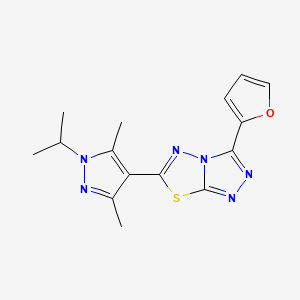 6-[3,5-dimethyl-1-(propan-2-yl)-1H-pyrazol-4-yl]-3-(furan-2-yl)[1,2,4]triazolo[3,4-b][1,3,4]thiadiazole