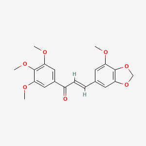 molecular formula C20H20O7 B11038810 (2E)-3-(7-methoxy-1,3-benzodioxol-5-yl)-1-(3,4,5-trimethoxyphenyl)prop-2-en-1-one 