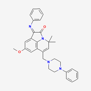 8-Methoxy-4,4-dimethyl-1-(phenylimino)-6-[(4-phenylpiperazino)methyl]-4H-pyrrolo[3,2,1-IJ]quinolin-2-one