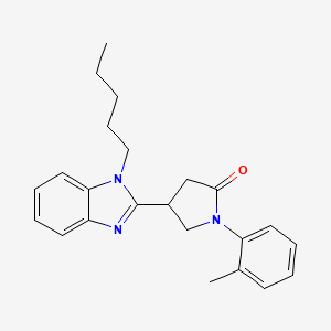 1-(2-methylphenyl)-4-(1-pentyl-1H-benzimidazol-2-yl)pyrrolidin-2-one