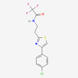 N-{2-[4-(4-chlorophenyl)-1,3-thiazol-2-yl]ethyl}-2,2,2-trifluoroacetamide