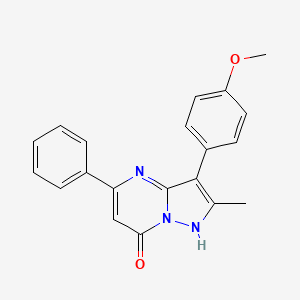 molecular formula C20H17N3O2 B11038983 3-(4-methoxyphenyl)-2-methyl-5-phenylpyrazolo[1,5-a]pyrimidin-7(4H)-one 