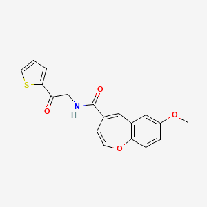 7-methoxy-N-[2-oxo-2-(thiophen-2-yl)ethyl]-1-benzoxepine-4-carboxamide