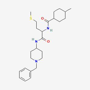 N-{1-[(1-benzylpiperidin-4-yl)amino]-4-(methylsulfanyl)-1-oxobutan-2-yl}-4-methylcyclohexanecarboxamide