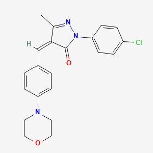 1-(4-Chlorophenyl)-3-methyl-4-[(Z)-1-(4-morpholinophenyl)methylidene]-1H-pyrazol-5-one