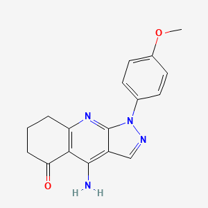 molecular formula C17H16N4O2 B11039042 4-amino-1-(4-methoxyphenyl)-1,6,7,8-tetrahydro-5H-pyrazolo[3,4-b]quinolin-5-one 