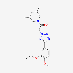 1-(3,5-dimethylpiperidin-1-yl)-2-[5-(3-ethoxy-4-methoxyphenyl)-2H-tetrazol-2-yl]ethanone