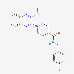 molecular formula C22H23ClN4O2 B11039074 N-(4-chlorobenzyl)-1-(3-methoxyquinoxalin-2-yl)piperidine-4-carboxamide 