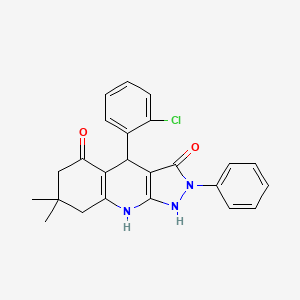 4-(2-chlorophenyl)-7,7-dimethyl-2-phenyl-4,7,8,9-tetrahydro-1H-pyrazolo[3,4-b]quinoline-3,5(2H,6H)-dione