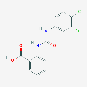 molecular formula C14H10Cl2N2O3 B11039097 2-[(3,4-Dichlorophenyl)carbamoylamino]benzoic acid 