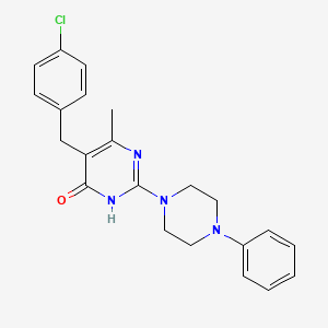 5-(4-chlorobenzyl)-6-methyl-2-(4-phenylpiperazin-1-yl)pyrimidin-4(3H)-one