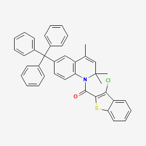 (3-chloro-1-benzothiophen-2-yl)(2,2,4-trimethyl-6-tritylquinolin-1(2H)-yl)methanone