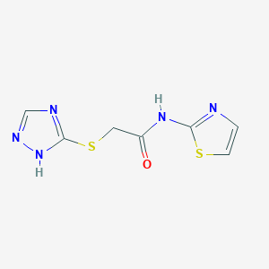 molecular formula C7H7N5OS2 B11039146 N-(1,3-thiazol-2-yl)-2-(4H-1,2,4-triazol-3-ylsulfanyl)acetamide 