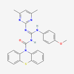 N-(4,6-dimethyl-2-pyrimidinyl)-N'-(4-methoxyphenyl)-N''-(10H-phenothiazin-10-ylcarbonyl)guanidine