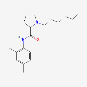 molecular formula C19H30N2O B11039189 N-(2,4-dimethylphenyl)-1-hexylprolinamide 