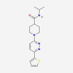 molecular formula C17H22N4OS B11039197 N-isopropyl-1-(6-(thiophen-2-yl)pyridazin-3-yl)piperidine-4-carboxamide 