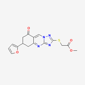 Methyl {[6-(furan-2-yl)-8-oxo-5,6,7,8-tetrahydro[1,2,4]triazolo[5,1-b]quinazolin-2-yl]sulfanyl}acetate