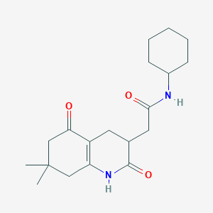 N-cyclohexyl-2-(7,7-dimethyl-2,5-dioxo-1,2,3,4,5,6,7,8-octahydroquinolin-3-yl)acetamide