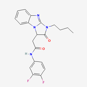 molecular formula C21H20F2N4O2 B11039223 2-(1-butyl-2-oxo-2,3-dihydro-1H-imidazo[1,2-a]benzimidazol-3-yl)-N-(3,4-difluorophenyl)acetamide 