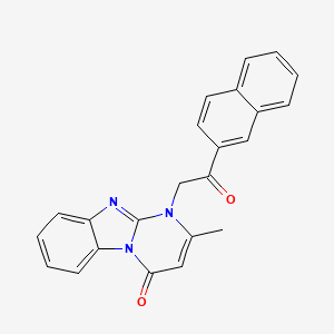 molecular formula C23H17N3O2 B11039226 2-methyl-1-[2-(2-naphthyl)-2-oxoethyl]pyrimido[1,2-a]benzimidazol-4(1H)-one 