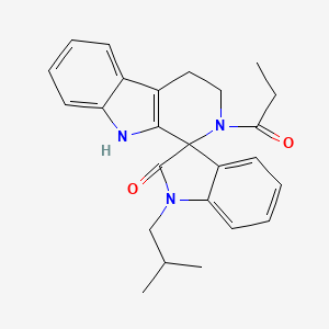 1'-isobutyl-2-propionyl-2,3,4,9-tetrahydrospiro[beta-carboline-1,3'-indol]-2'(1'H)-one