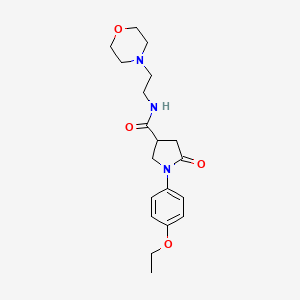 molecular formula C19H27N3O4 B11039280 1-(4-ethoxyphenyl)-N-[2-(morpholin-4-yl)ethyl]-5-oxopyrrolidine-3-carboxamide 