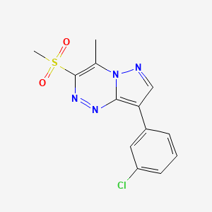 8-(3-Chlorophenyl)-4-methyl-3-(methylsulfonyl)pyrazolo[5,1-c][1,2,4]triazine