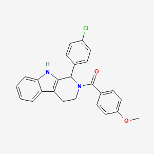 [1-(4-chlorophenyl)-1,3,4,9-tetrahydro-2H-beta-carbolin-2-yl](4-methoxyphenyl)methanone