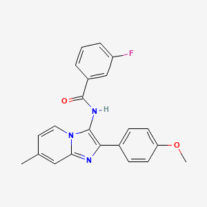 3-fluoro-N-[2-(4-methoxyphenyl)-7-methylimidazo[1,2-a]pyridin-3-yl]benzamide