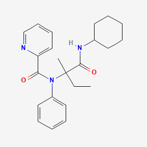 molecular formula C23H29N3O2 B11039378 N-[1-(cyclohexylamino)-2-methyl-1-oxobutan-2-yl]-N-phenylpyridine-2-carboxamide 