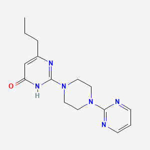 molecular formula C15H20N6O B11039388 6-propyl-2-[4-(2-pyrimidinyl)piperazino]-4(3H)-pyrimidinone 