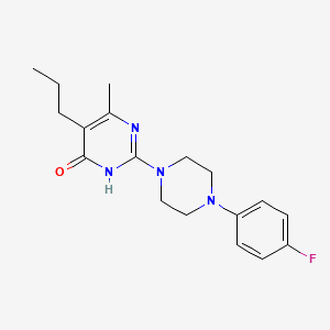 molecular formula C18H23FN4O B11039391 2-[4-(4-fluorophenyl)piperazin-1-yl]-6-methyl-5-propylpyrimidin-4(3H)-one 