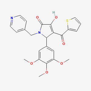 3-hydroxy-1-(pyridin-4-ylmethyl)-4-(thiophen-2-ylcarbonyl)-5-(3,4,5-trimethoxyphenyl)-1,5-dihydro-2H-pyrrol-2-one