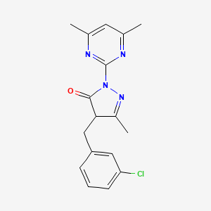 4-(3-chlorobenzyl)-2-(4,6-dimethylpyrimidin-2-yl)-5-methyl-2,4-dihydro-3H-pyrazol-3-one