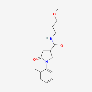 molecular formula C16H22N2O3 B11039433 N-(3-methoxypropyl)-1-(2-methylphenyl)-5-oxopyrrolidine-3-carboxamide 