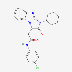 N-(4-chlorophenyl)-2-(1-cyclohexyl-2-oxo-2,3-dihydro-1H-imidazo[1,2-a]benzimidazol-3-yl)acetamide