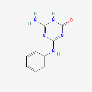 molecular formula C9H9N5O B11039457 4-Amino-6-anilino-1,3,5-triazin-2-ol 