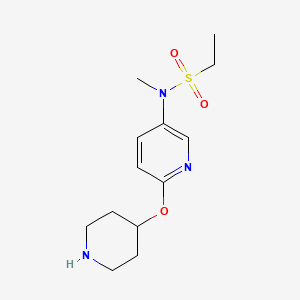 molecular formula C13H21N3O3S B11039476 N-Methyl-N-[6-(piperidin-4-yloxy)pyridin-3-YL]ethanesulfonamide 