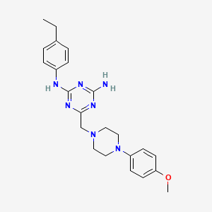 N-(4-ethylphenyl)-6-{[4-(4-methoxyphenyl)piperazin-1-yl]methyl}-1,3,5-triazine-2,4-diamine