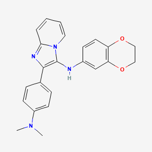 N-(2,3-dihydro-1,4-benzodioxin-6-yl)-2-[4-(dimethylamino)phenyl]imidazo[1,2-a]pyridin-3-amine