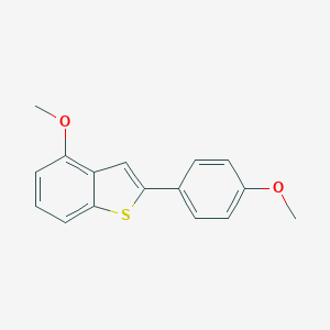 molecular formula C16H14O2S B110395 4-Methoxy-2-(4-methoxyphenyl)-1-benzothiophene CAS No. 90433-54-8