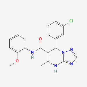 7-(3-chlorophenyl)-N-(2-methoxyphenyl)-5-methyl-4,7-dihydro[1,2,4]triazolo[1,5-a]pyrimidine-6-carboxamide