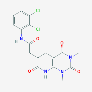 molecular formula C17H16Cl2N4O4 B11039522 N-(2,3-dichlorophenyl)-2-(1,3-dimethyl-2,4,7-trioxo-1,2,3,4,5,6,7,8-octahydropyrido[2,3-d]pyrimidin-6-yl)acetamide 