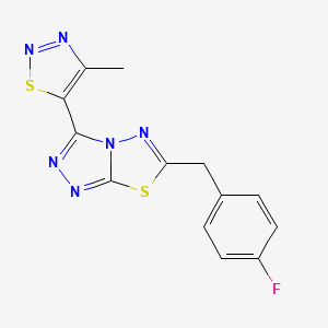 6-(4-Fluorobenzyl)-3-(4-methyl-1,2,3-thiadiazol-5-yl)[1,2,4]triazolo[3,4-b][1,3,4]thiadiazole