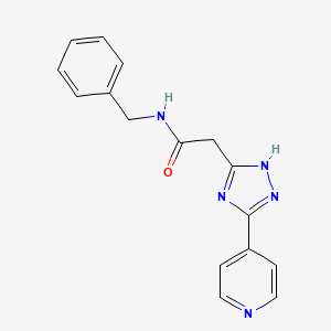 N-benzyl-2-[3-(pyridin-4-yl)-1H-1,2,4-triazol-5-yl]acetamide