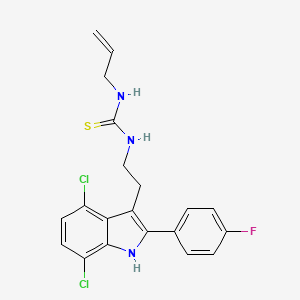 molecular formula C20H18Cl2FN3S B11039551 1-{2-[4,7-dichloro-2-(4-fluorophenyl)-1H-indol-3-yl]ethyl}-3-prop-2-en-1-ylthiourea 