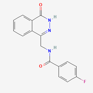 4-fluoro-N-[(4-oxo-3,4-dihydrophthalazin-1-yl)methyl]benzamide