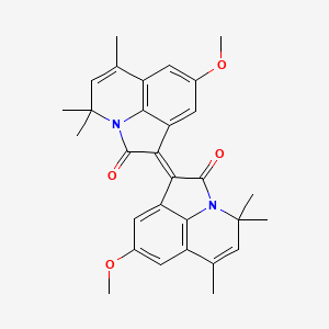 molecular formula C30H30N2O4 B11039608 (1E)-8-methoxy-1-(8-methoxy-4,4,6-trimethyl-2-oxo-4H-pyrrolo[3,2,1-ij]quinolin-1(2H)-ylidene)-4,4,6-trimethyl-4H-pyrrolo[3,2,1-ij]quinolin-2(1H)-one 